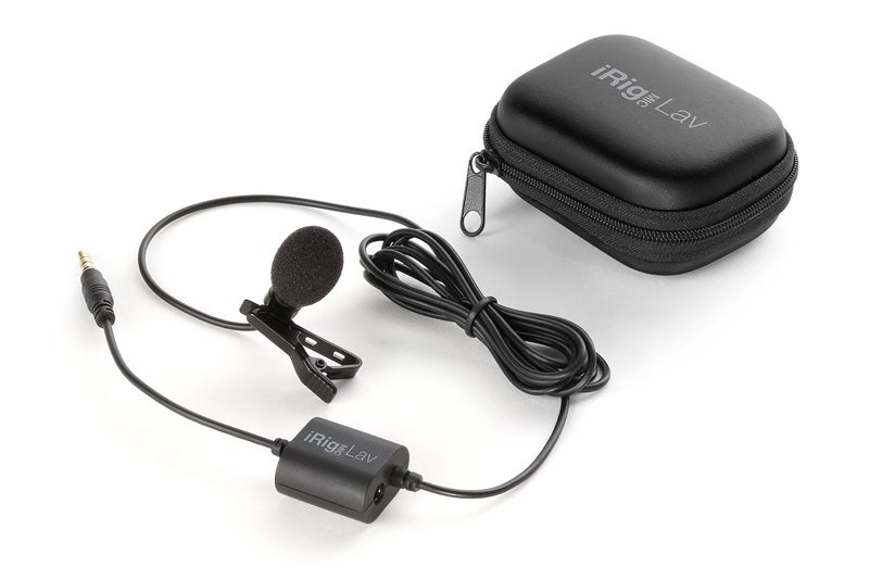 IK Multimedia iRig Mic Lav Lapel Microphone, omnidirectional Condenser lavalier Microphone with 1/8" TRRS Jack, Headphone Out and Daisy-Chaining for iPhone, iPad, Android, Mac, PC - Image 1